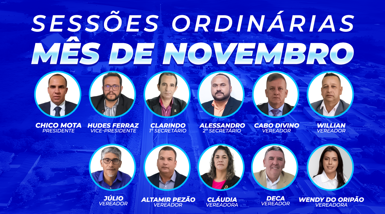 Sessões Ordinárias – Mês de Novembro