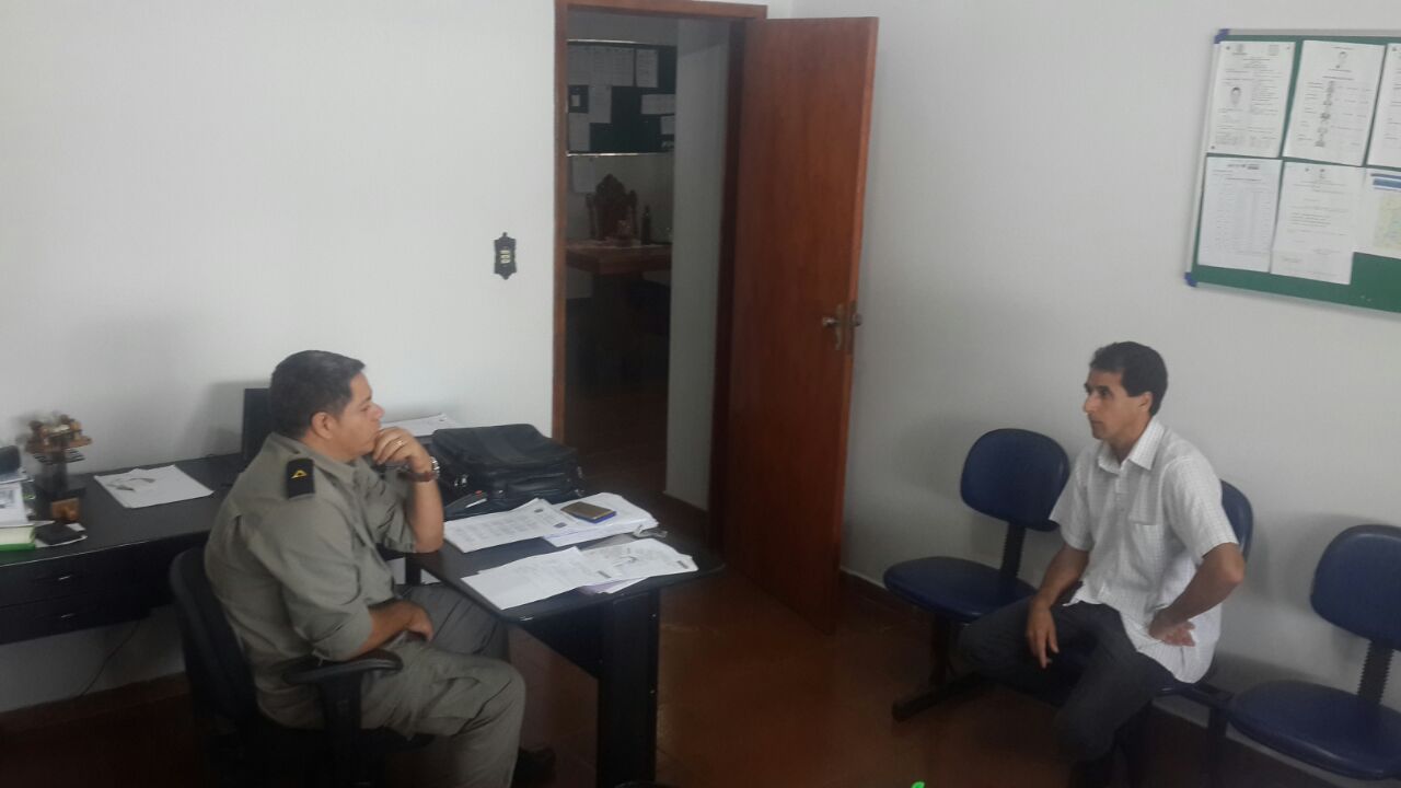 Presidente conversa com comandante da PM em busca de solução para a falta de segurança em Edilândia