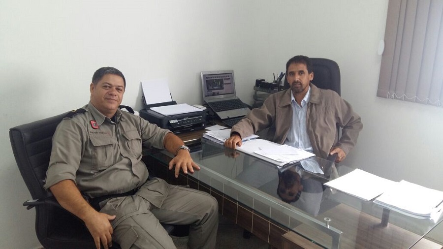 Presidente recebe a visita do Comandante da PM de Cocalzinho